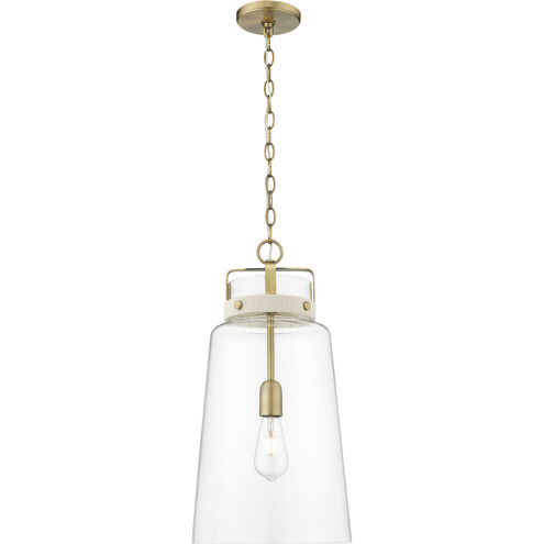 Lolla 1 Light 11.8 inch Vintage Brass Indoor Pendant Ceiling Light